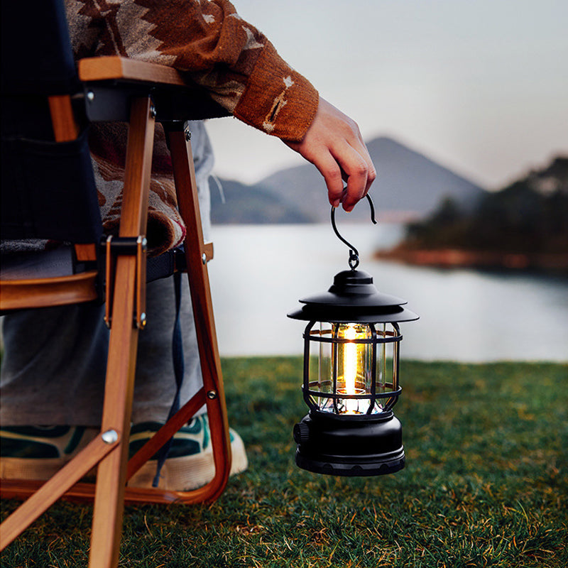 Portable Camping Lamp Rechargeable Retro Horselight Outdoor Multi-Functional Camping Tent Lamp Portable Lamp Stepless Dimming