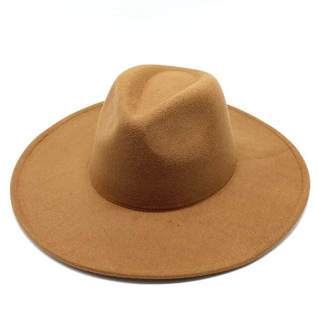 Sombrero Fedora clásico de ala ancha, de lana en blanco y negro, para hombre y mujer, plegable, para invierno, para bodas, iglesias, jazz 