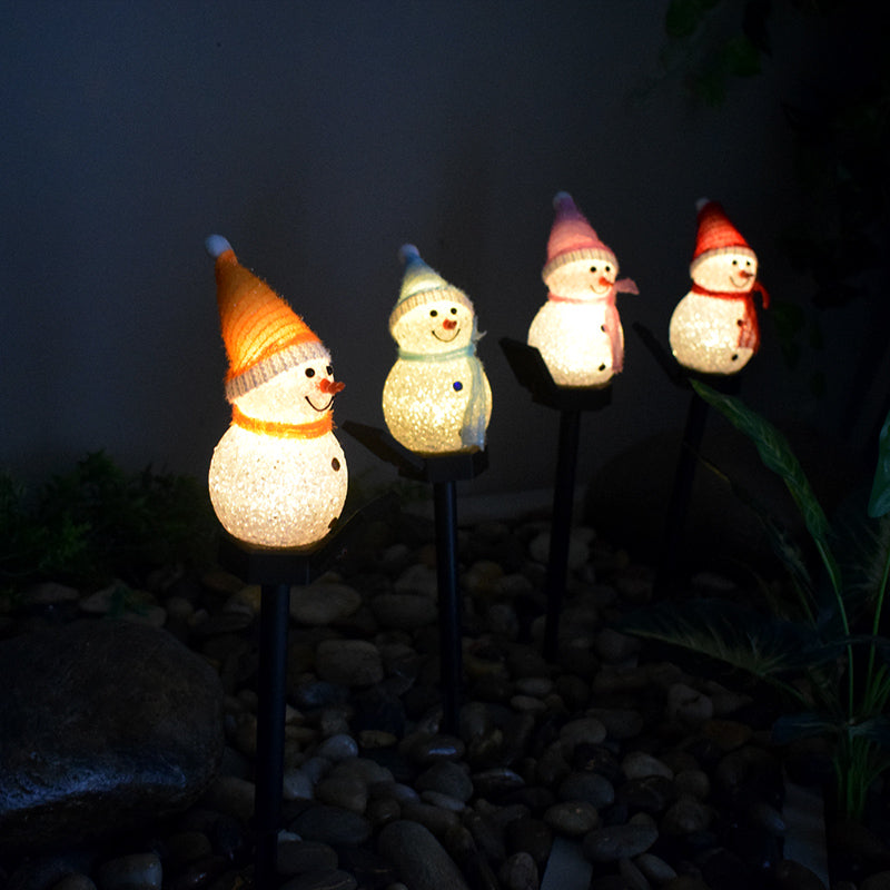 Christmas New Outdoor Solar Snowman Cute Lawn Garden Lamp Modern Garden Landscape Plug Decorative Lamp