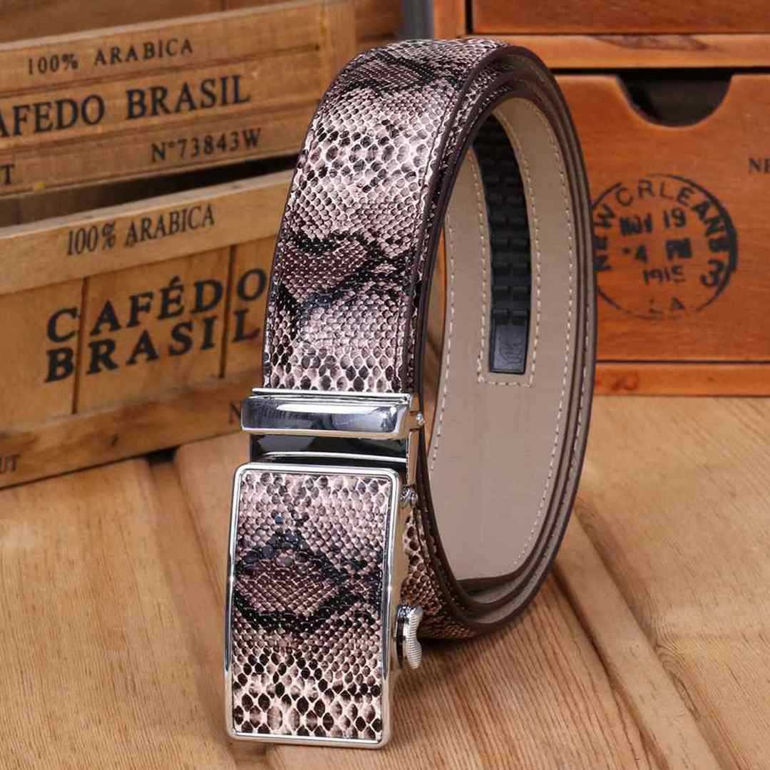 Leather automatic buckle cowhide Belt