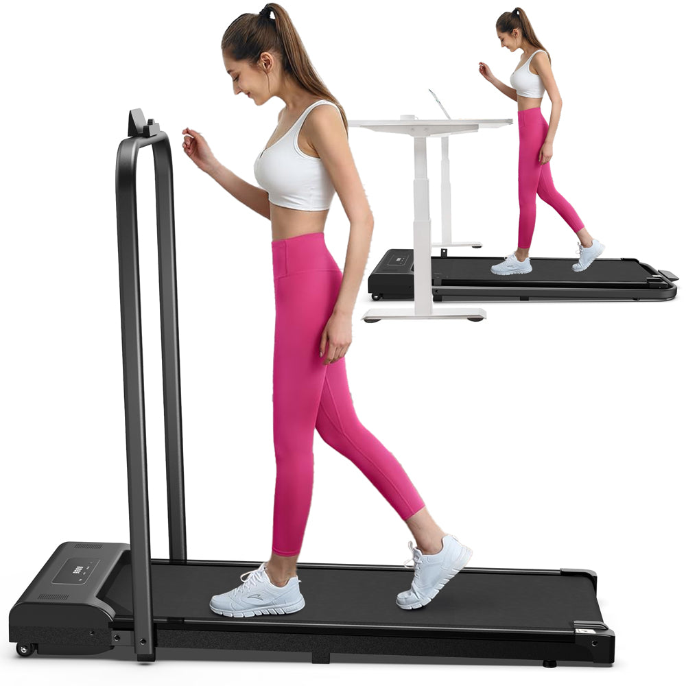 Desktop treadmill, walking mat, 2-in-1 portable treadmill, remote LED display with handle (265 pounds)