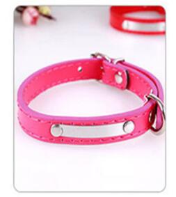 Leather Engraved Dog Collar Custom Puppy Cat Pet Collars ID