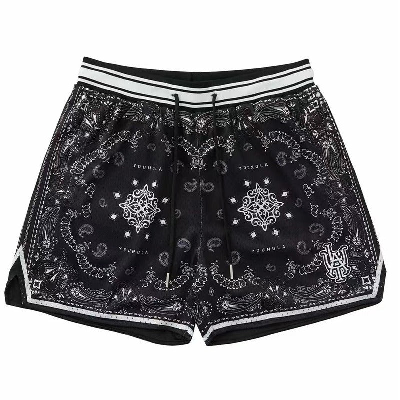 Pantalones cortos de baloncesto estilo bandana Qreatrz