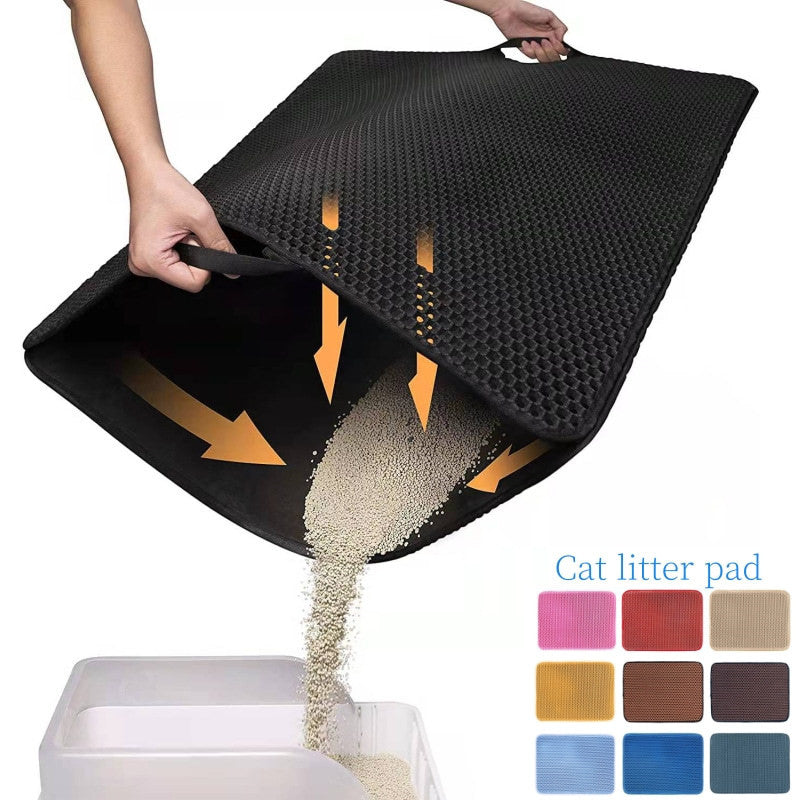 Double Layer EVA Pet Cat Litter Pad Sand Basin Filter Sand Pad Pet Supplies Cat Mat