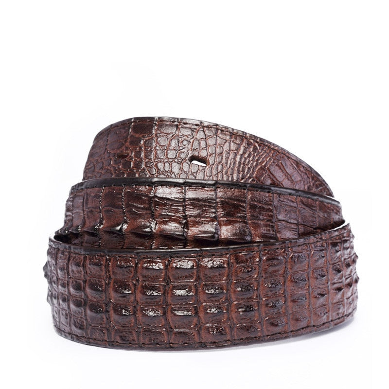 Ceintures pour hommes Ceinture de créateur en cuir de luxe Crocodile Hombre