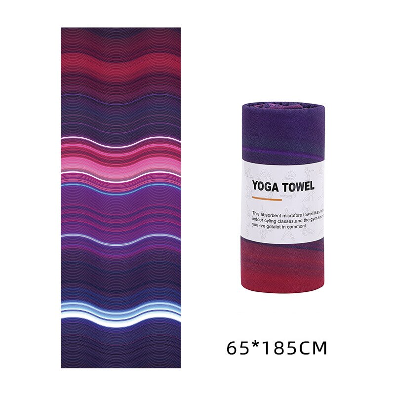 Yoga Towel 183*63cm Printed Yoga Mat Microfiber Non Slip Sweat Towel Fitness Workout Mat Cover for Pilates Gym Yoga Blankets