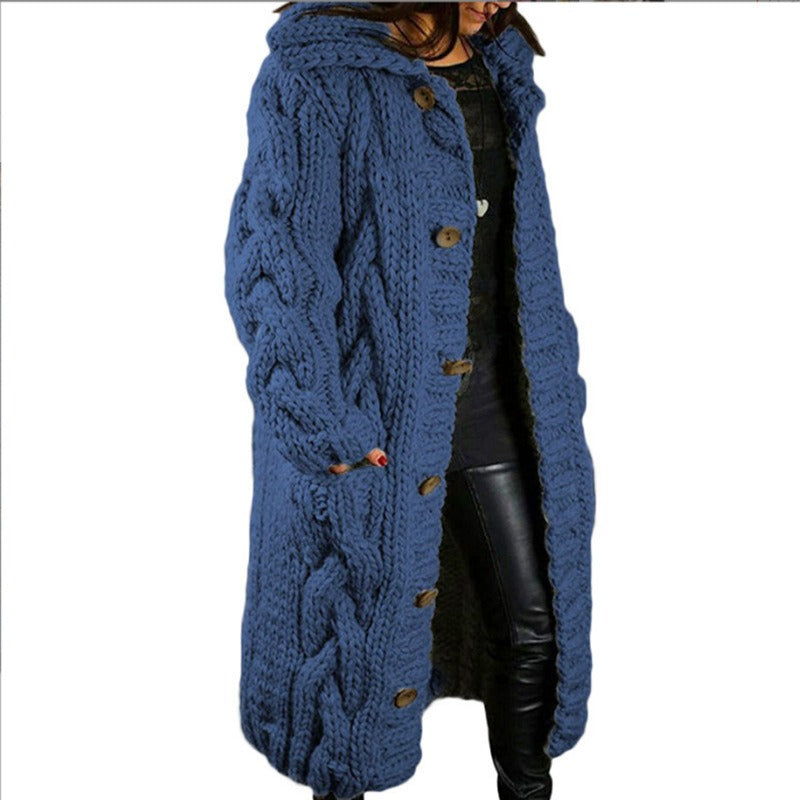 Cardigan oversized sweater jacket fashion Amazon sweater cross-border women's knitted sweater