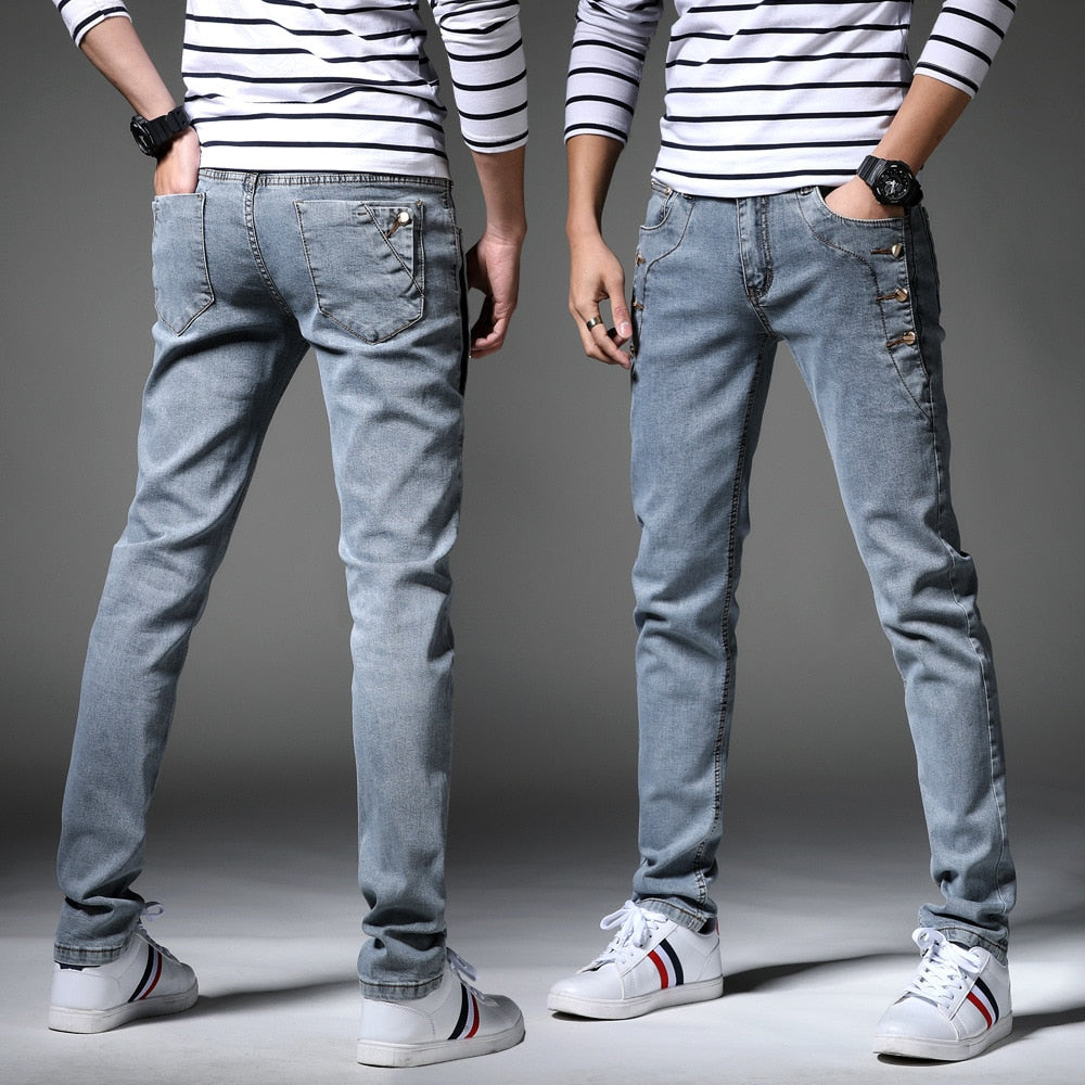 Denim Skinny Jeans Distressed Men Spring Autumn Clothing Good Quality