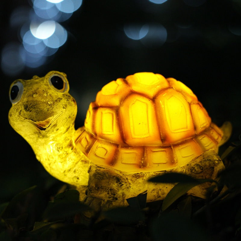 Lampe solaire en résine créative en forme d'animal