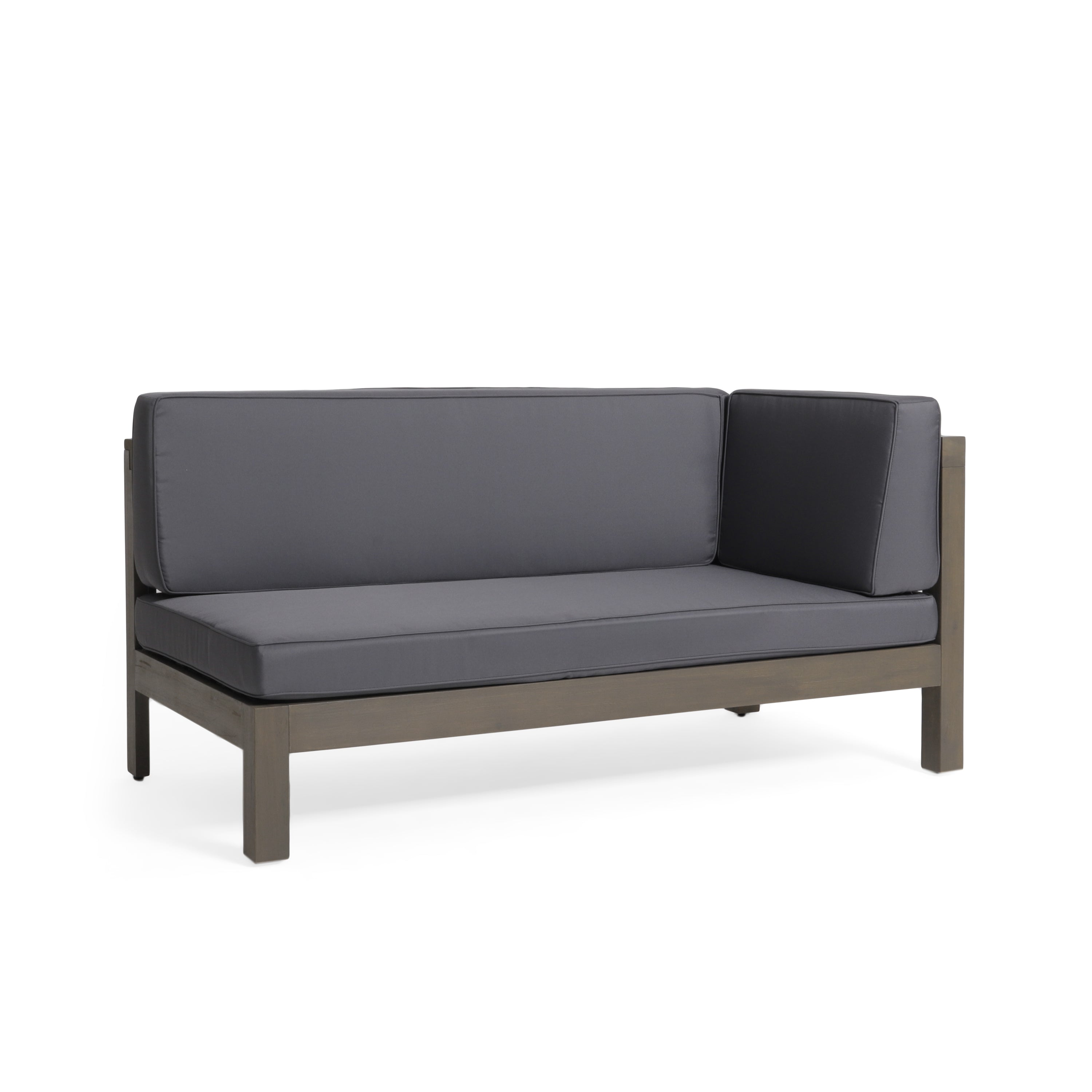 BRAVA X-BACK RIGHT CORNER BENCH, DARK GREY