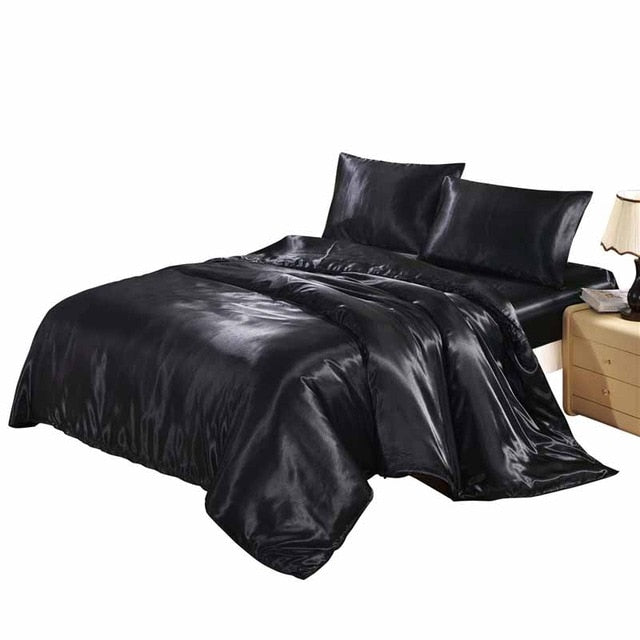 Duvet Cover Zipper Quilt Cover Solid Color Black Advanced 1 Piece Home Hotel Bed Soft Qualified Comfortable