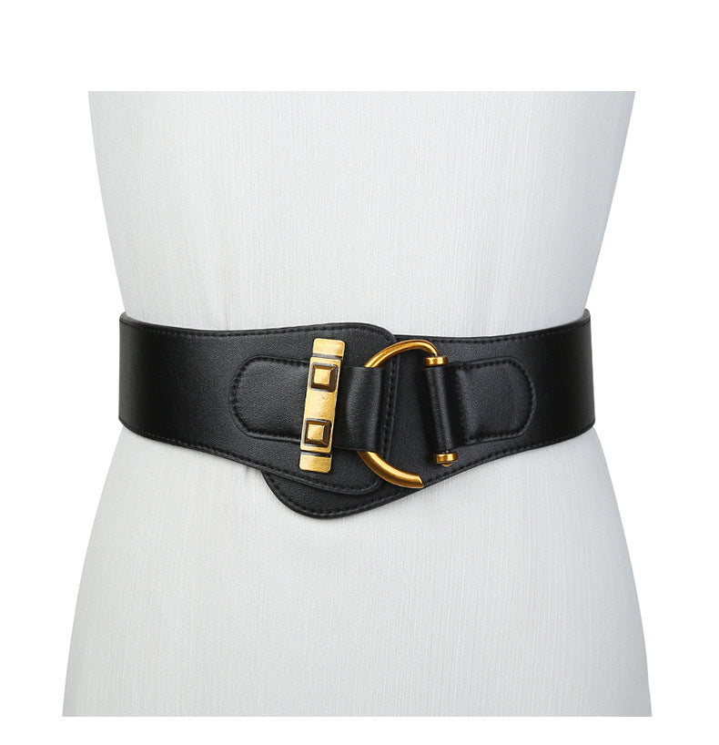 Ceinture corset en cuir véritable 