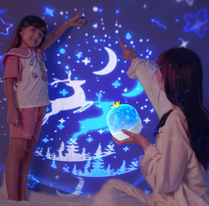 New Star Projection Lamp Creative Girl Bedroom Romantic Atmosphere Lamp Led Children's Bluetooth Starry Sky Lamp