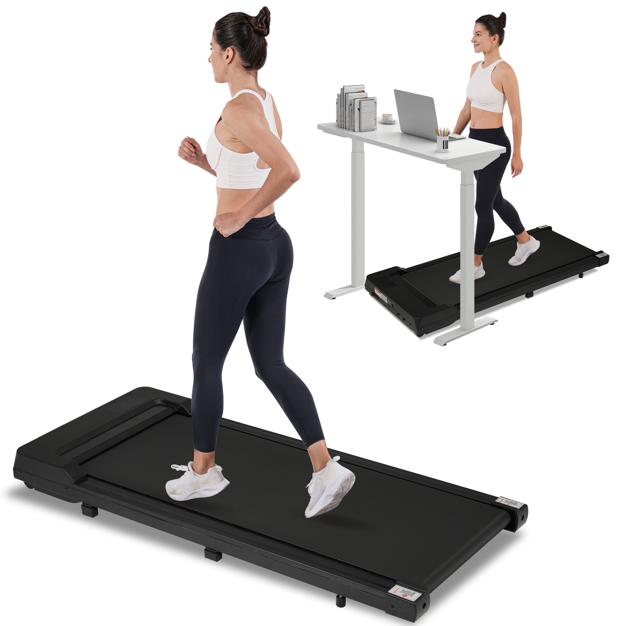 New 8.10 Walking Pad Under Home Desktop Treadmill -2.5HP Walking Treadmill 0.6-4MPH 300LBS Capacity Remote Control Battery