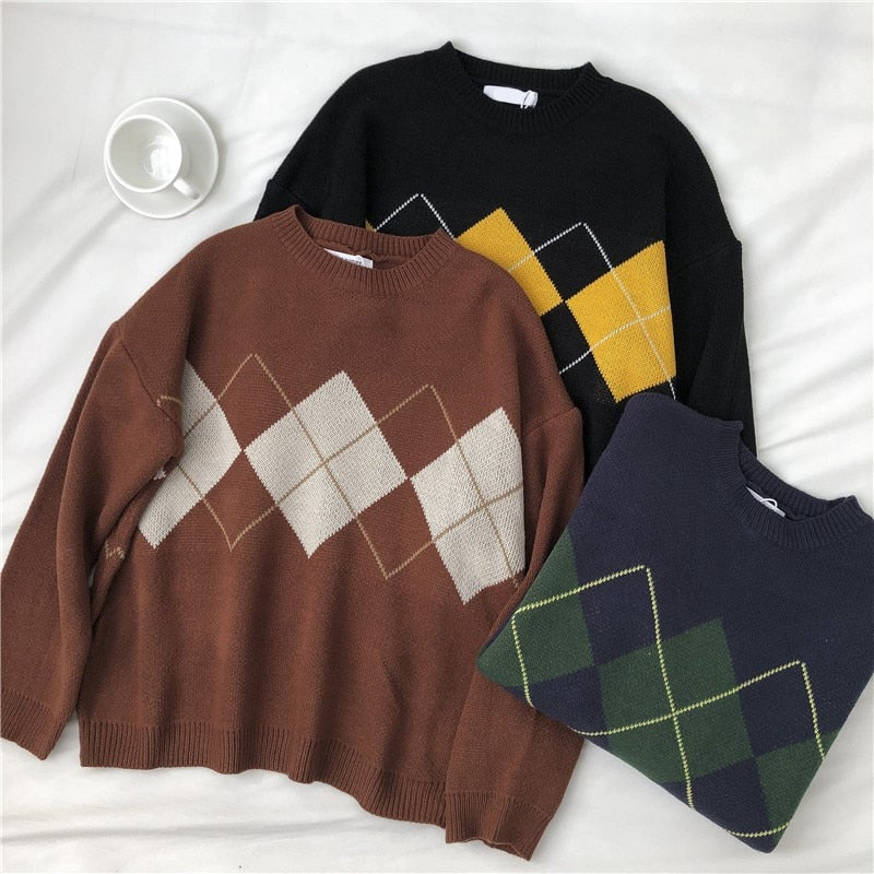 Women Knitted Sweater Fashion Oversized Pullovers Ladies Winter Loose Sweater