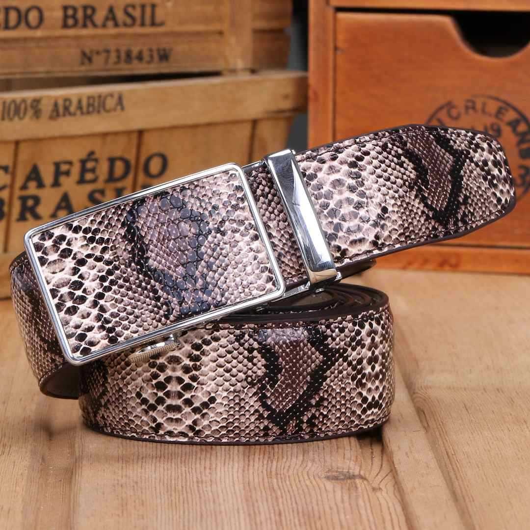 Leather automatic buckle cowhide Belt