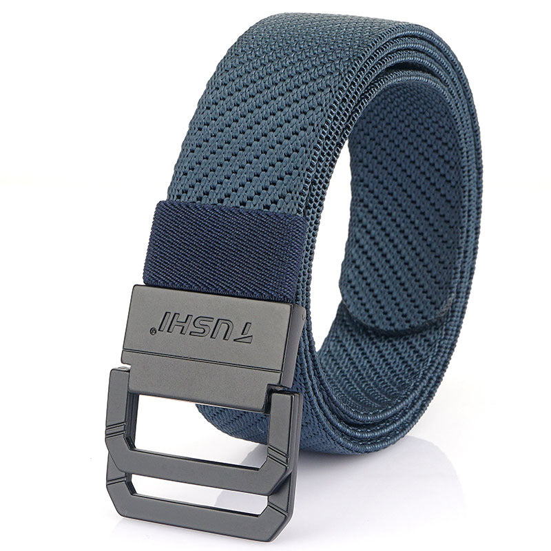 New Double Ring Buckle Nylon Versatile Belt