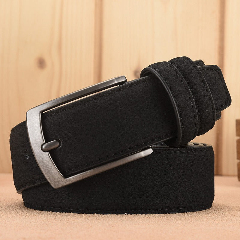 Suede leather belt