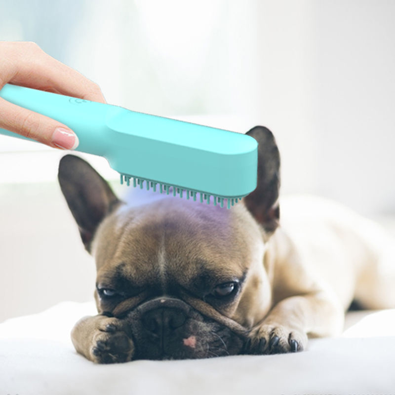 Peigne pour animaux de compagnie, déodorant, anti-acariens, anti-UV, peigne de nettoyage pour chien et chat, brosse rechargeable par USB pour animaux de compagnie