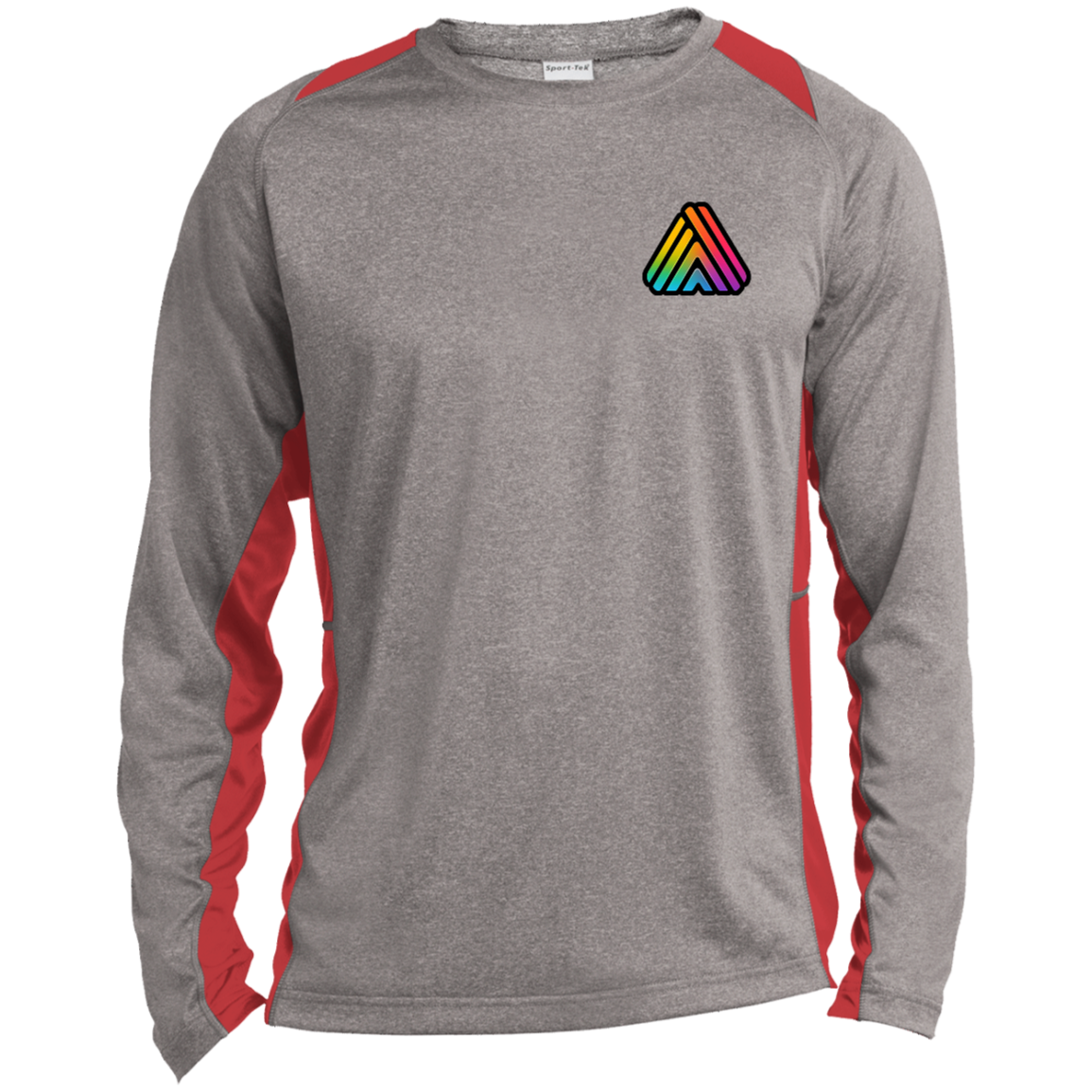 Qreatrz Long Sleeve Heather Colorblock Performance Tee