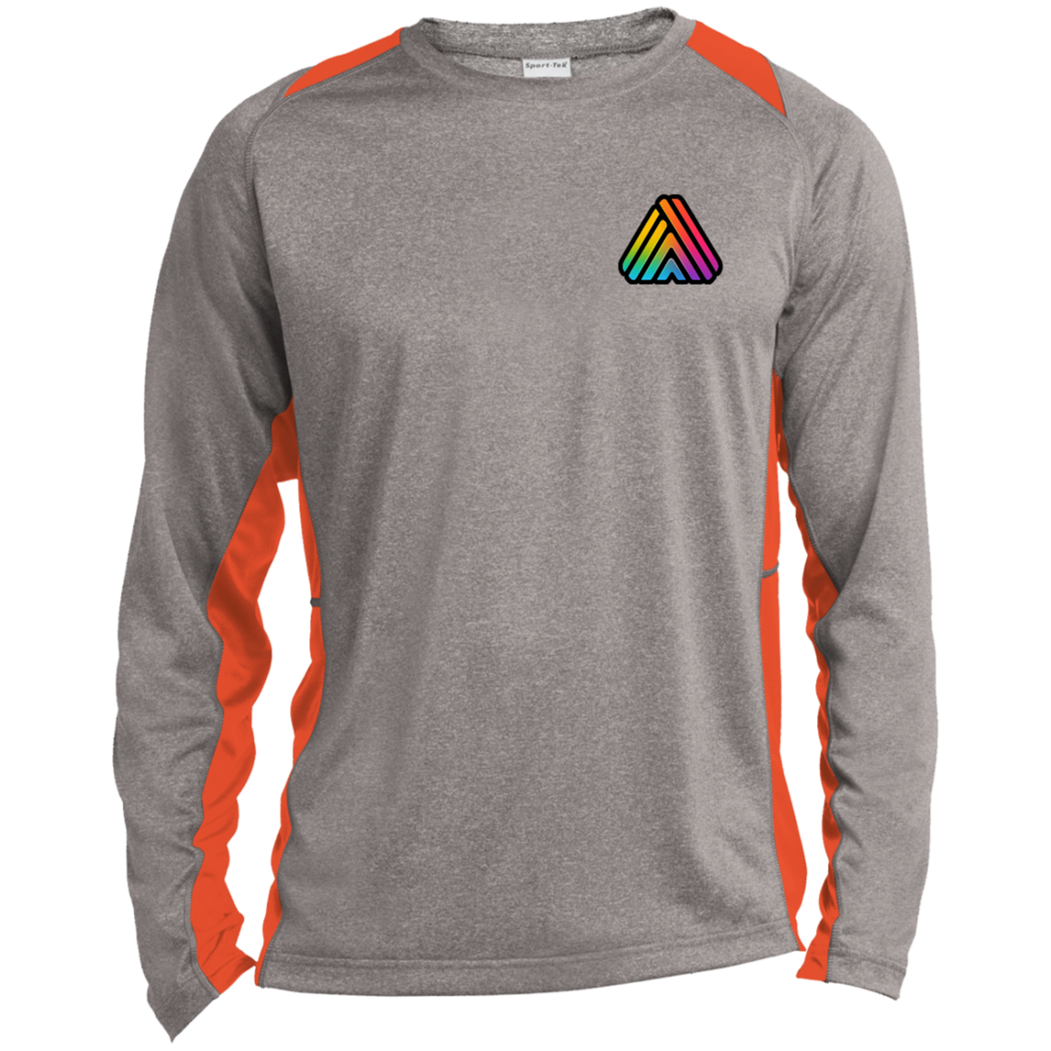 Qreatrz Long Sleeve Heather Colorblock Performance Tee