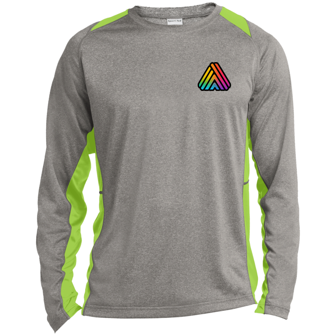 Qreatrz Long Sleeve Heather Colorblock Performance Tee