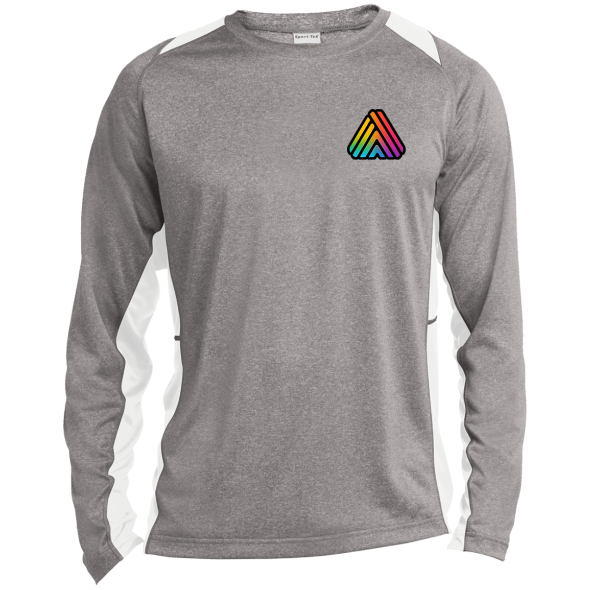 Qreatrz Long Sleeve Heather Colorblock Performance Tee