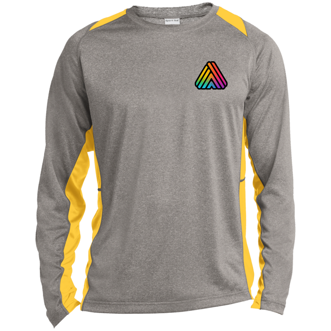 Qreatrz Long Sleeve Heather Colorblock Performance Tee