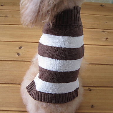 Autumn And Winter Pet Sweater Striped Pattern Twist Sweater Dog Clothing Supplies