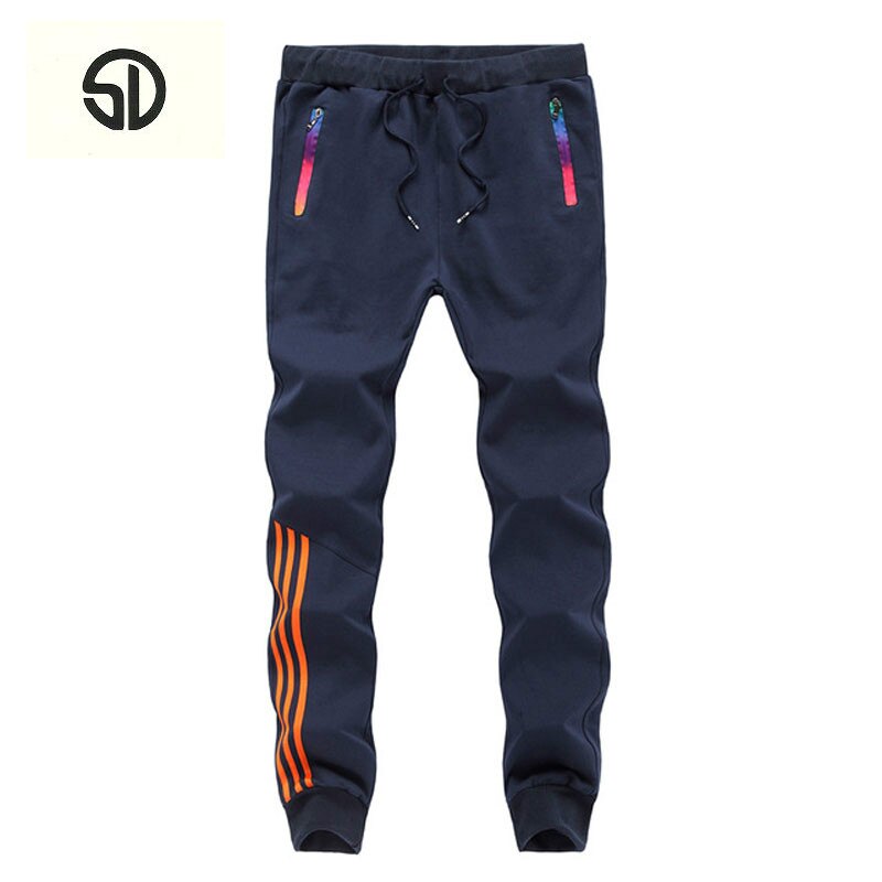 Mens Casual Striped Jogger Pants