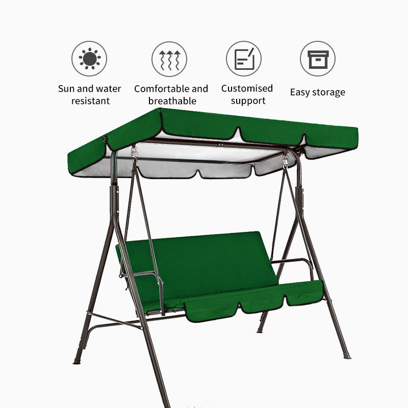 Garden Patio Hanging Chair Cover Waterproof Sun Protection Swing Dust Cover Outdoor Sunshade Swing Cover Set