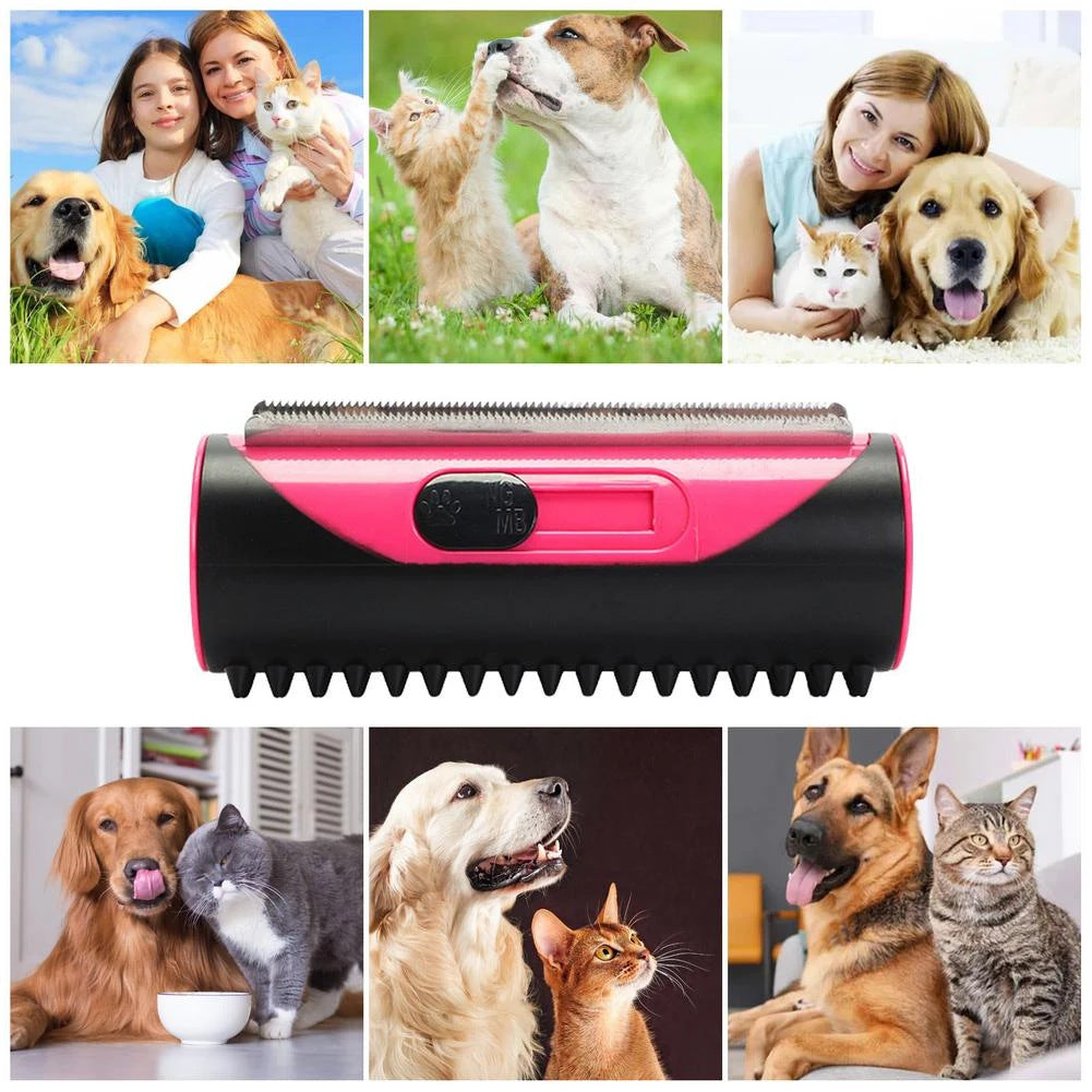 Brosse pour chien et chat - Brosse de nettoyage pour poils d'animaux - Brosse de nettoyage pour poils de chat - Brosse de nettoyage pour tapis et canapé - Brosse multifonctionnelle pour poils d'animaux