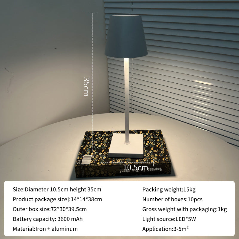 USB rechargeable retro atmosphere table lamp study living room bedside lamp restaurant bar outdoor table lamp eye protection table lamp