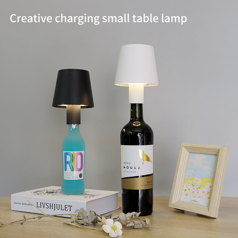 Mushroom Lamp Rechargeable Wine Bottle Table Lamp Removable Creative Table Lamp Portable Bar Clear Bar Atmosphere Table Lamp