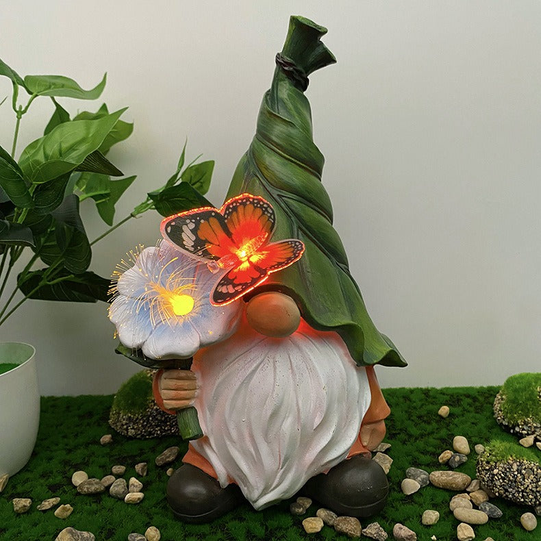 Outdoor solar lamp dwarf garden resin decoration