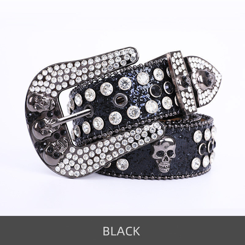 Fashion Luxury Strap Diamond Western Crystal Studded Belt