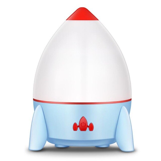 Rocket Lamp Projector USB LED Night Light Rotating Child Bedroom Table Lamp