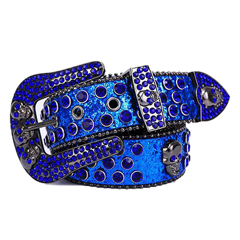 Ceinture de luxe à la mode avec strass et cristaux cloutés