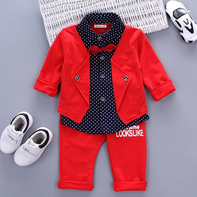 Children Clothing Sets Autumn Sport Suit Baby Boys Clothes Slong Sleeve Set Costume For Kids Jacket+Tshirt+Jeans 3Pcs