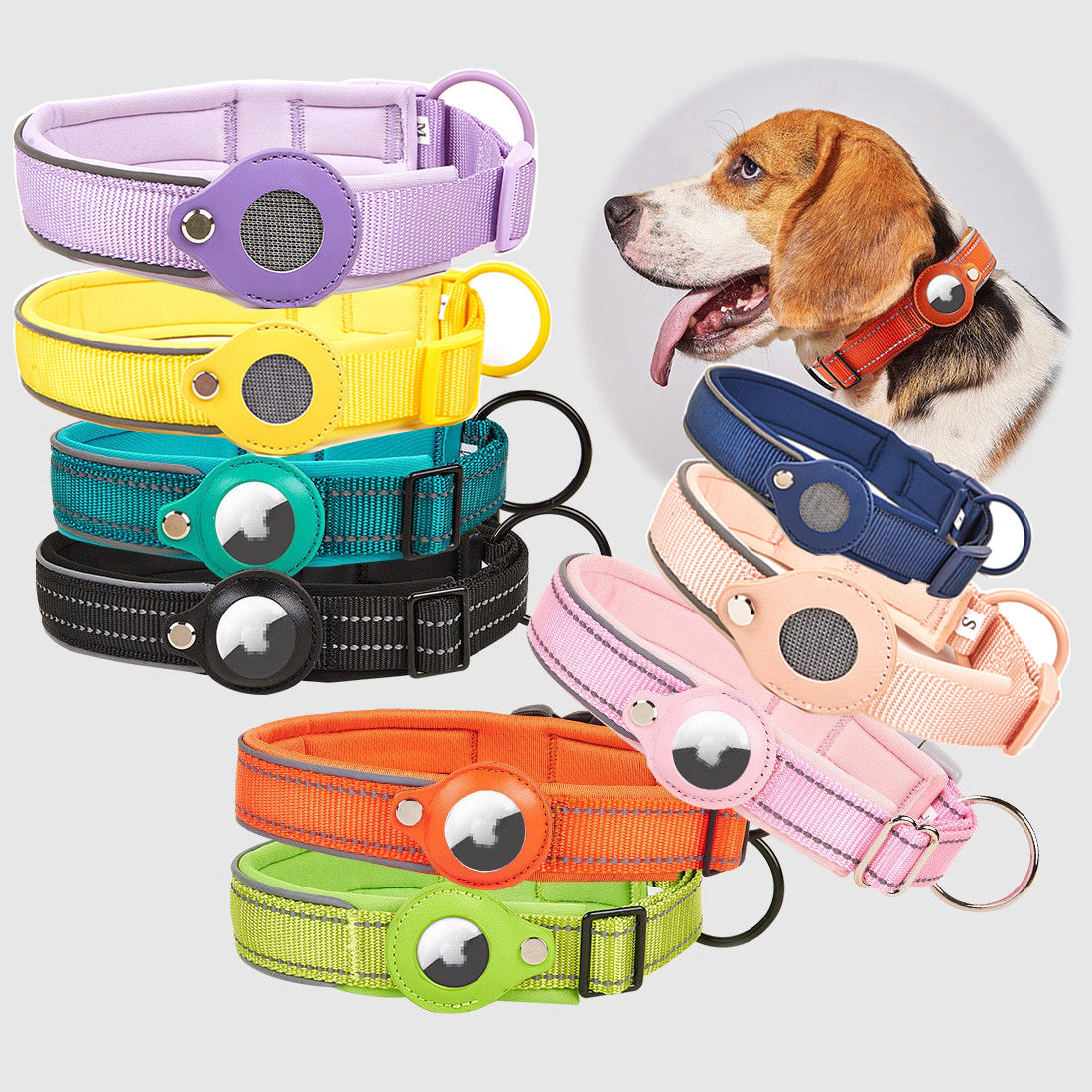 Collar localizador para mascotas Collar para perros Apple Airtag Collar localizador para mascotas Collar antipérdida para perros 