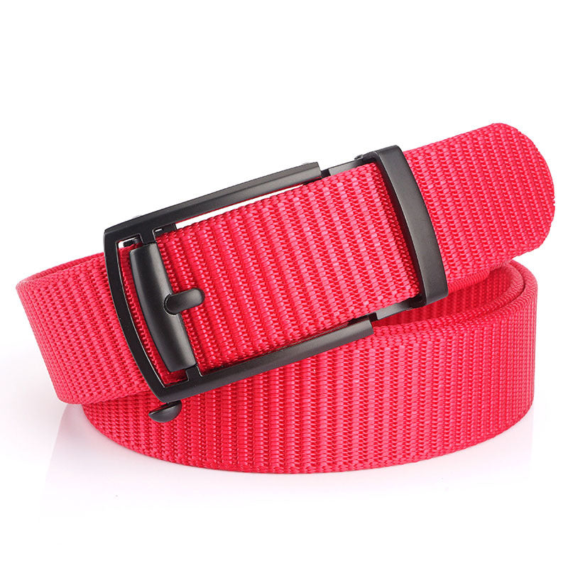 New Toothless Hollow Automatic Buckle Belt Outdoor Leisure Nylon Belt