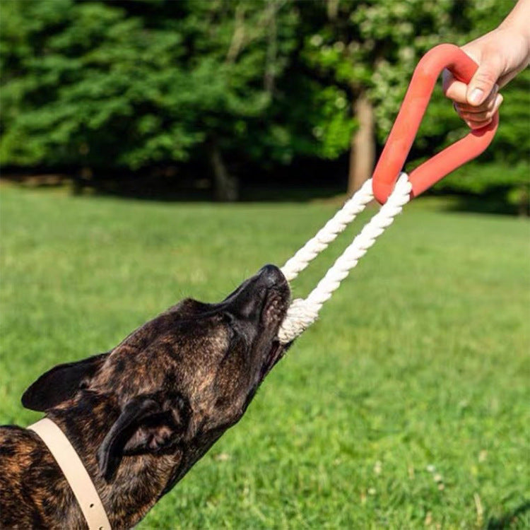 Juguete para tirar de mascotas Juguete para masticar para perros Juguete de TPR para mascotas Juguete de entrenamiento de tracción triangular Juguete interactivo divertido para perros