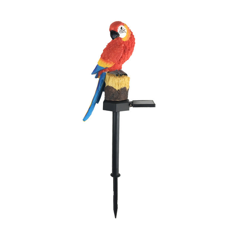 Solar Resin Parrot Floor Lamp Outdoor Park LED Landscape Lamp Park Decoration Lawn Lamp