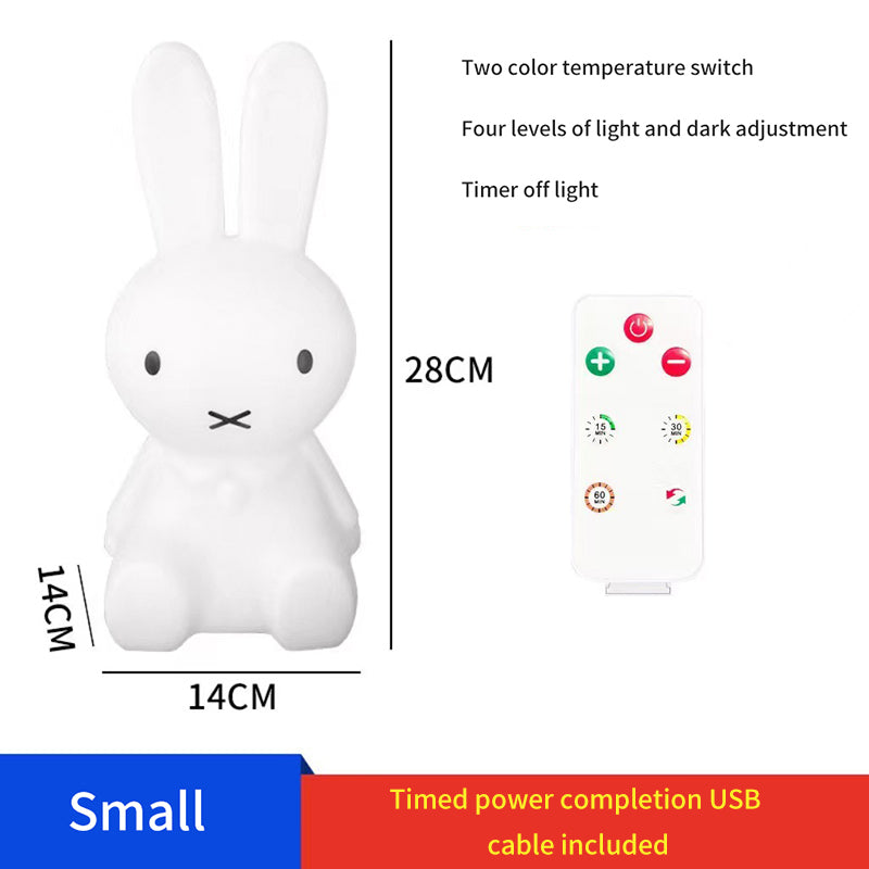 Rabbit Table Lamp Cartoon Lovely Bedside Bedroom Floor Lamp Living Room Glow Rabbit Rechargeable Night Lamp