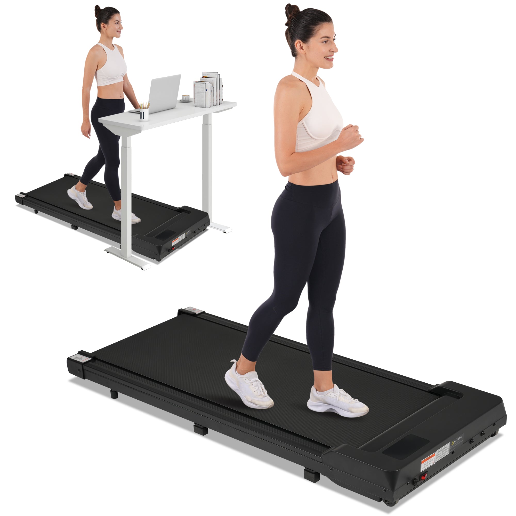 New 8.10 Walking Pad Under Home Desktop Treadmill -2.5HP Walking Treadmill 0.6-4MPH 300LBS Capacity Remote Control Battery