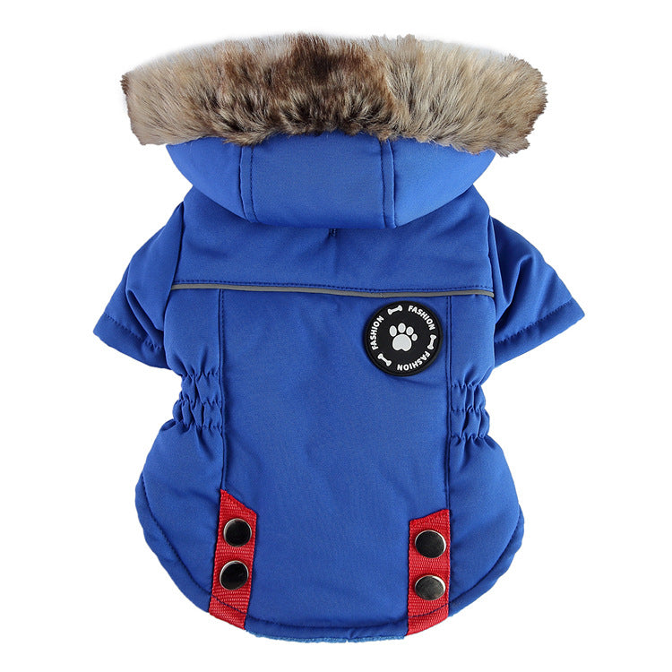 Pet Dog Supplies Winter Padded Dog Clothes Chest and Back Zipper Jacket Pet Clothes Chest and Back