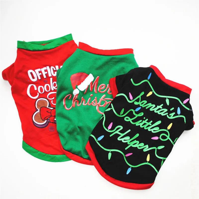 Christmas Dog Clothes Cotton Pet Clothing