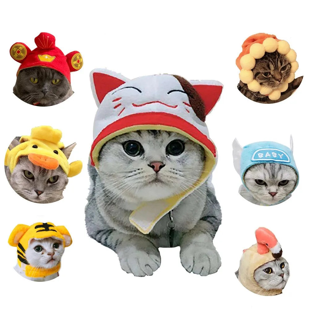 Chapeau en coton pour animaux de compagnie, casquette décorative pour fête 