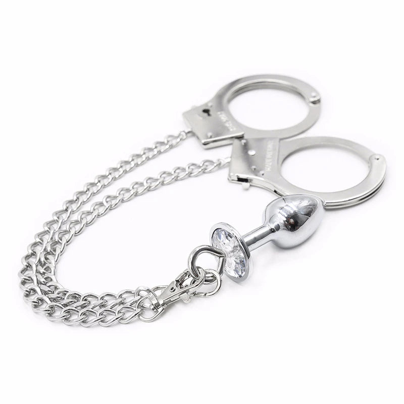 Handcuffs Connected with Anal Plug