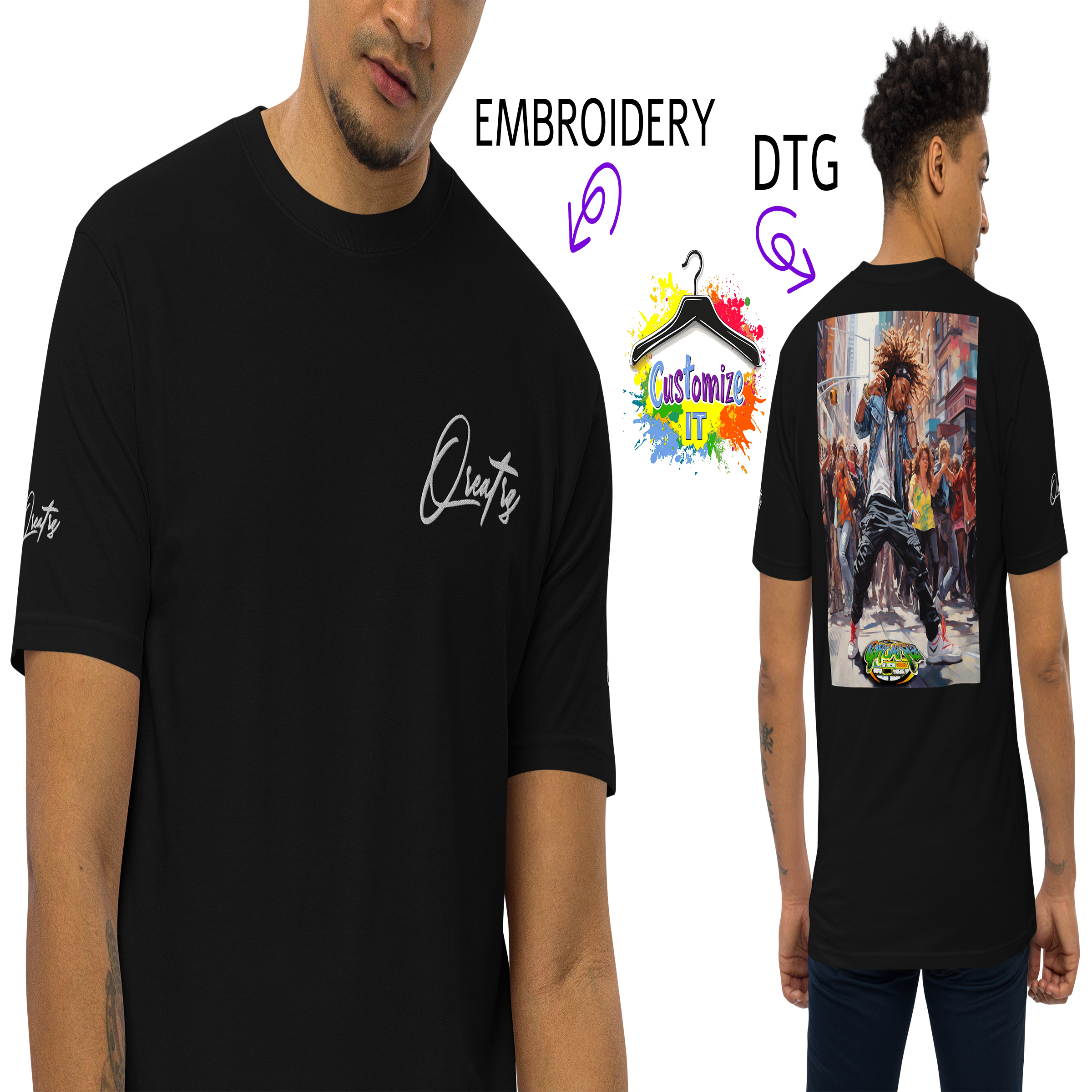 Qreatrz Customizable Men’s Premium Heavyweight Tee